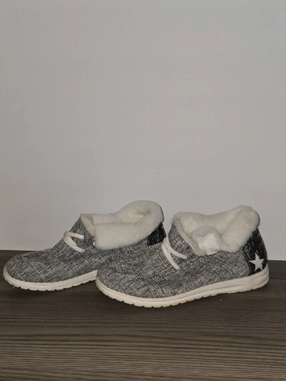 Cozy Women's Grey Sherpa-Lined Winter Boots